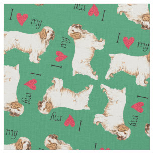 I Liebe mein Clumber Spaniel Stoff
