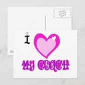 I Liebe MEIN COACH Postkarte (Vorne/Hinten)