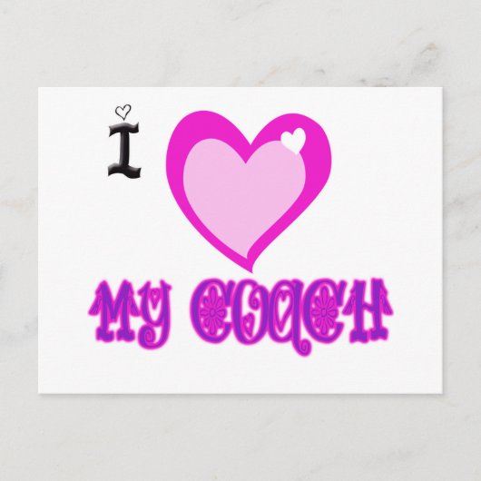 I Liebe MEIN COACH Postkarte (Vorderseite)