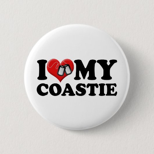 I Liebe mein Coastie Button (Vorderseite)