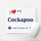 I Liebe mein Cockapoo (männlicher Hund) Mousepad (Mit Mouse)