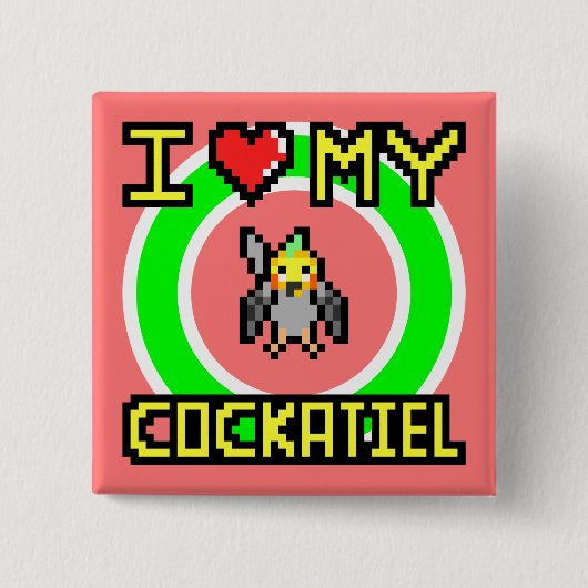 I Liebe mein Cockatiel Button (Vorderseite)
