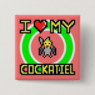 I Liebe mein Cockatiel Button