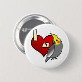 I Liebe mein Cockatiel Button (Vorne & Hinten)