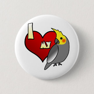 I Liebe mein Cockatiel Button