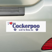 I Liebe mein Cockerpoo (männlicher Hund) Autoaufkleber (Auf Auto)