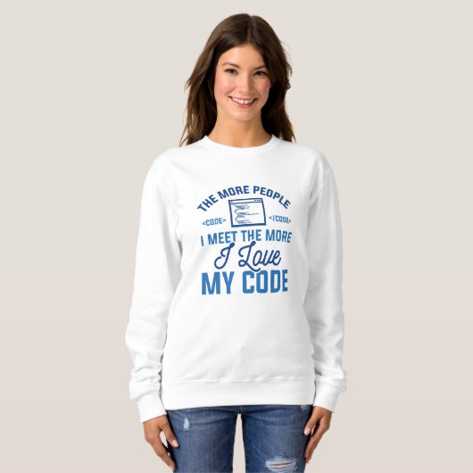 I Liebe Mein Code Sweatshirt (Vorne ganz)