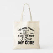 I Liebe Mein Code Tragetasche (Rückseite)