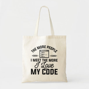 I Liebe Mein Code Tragetasche