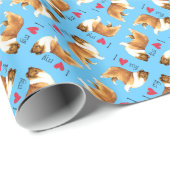 I Liebe mein Collie Geschenkpapier (Rolleneckpunkt)