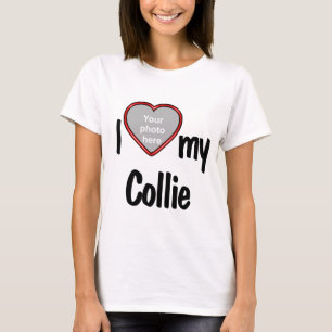 I Liebe Mein Collie Niedliches Rotes Herz Foto Rah T-Shirt