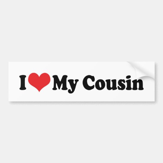 I Liebe Mein Cousin Autoaufkleber (Vorne)