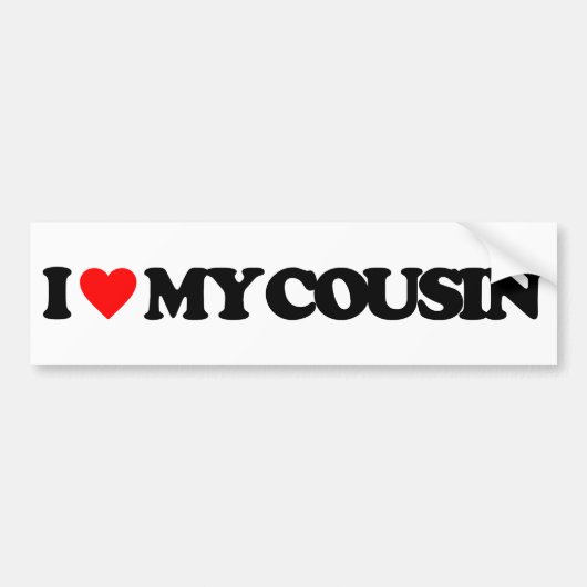 I LIEBE MEIN COUSIN AUTOAUFKLEBER (Vorne)