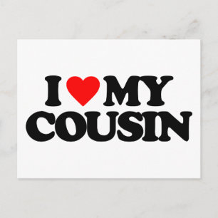 I LIEBE MEIN COUSIN POSTKARTE