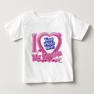 I Liebe Mein Cousin rosa/lila - Foto Baby T-shirt
