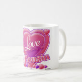 I Liebe Mein Cousin rosa/lila - Herz Kaffeetasse (VorderseiteRechts)