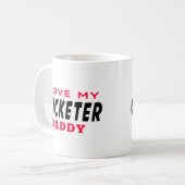 I Liebe mein Cricketer-Vati Kaffeetasse (Vorderseite Links)