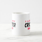 I Liebe mein Cricketer-Vati Kaffeetasse (Mittel)