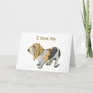 I Liebe mein Dachshund-Jagdhund Karte