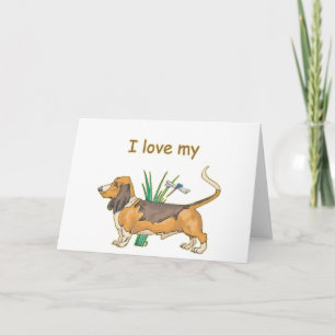I Liebe mein Dachshund-Jagdhund Karte