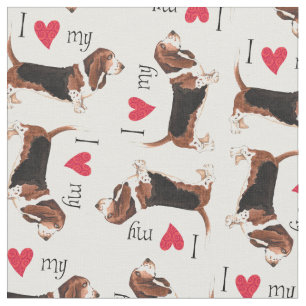 I Liebe mein Dachshund-Jagdhund Stoff