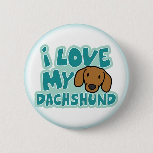 I Liebe mein Dackel-Knopf Button (Vorderseite)