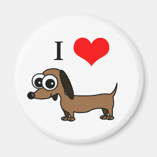 I Liebe mein Dackel-Magnet Magnet