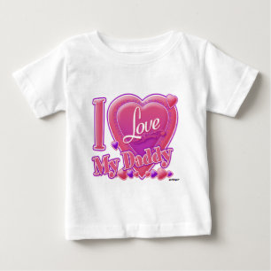 I Liebe Mein Daddy pink/lila - Herz Baby T-shirt