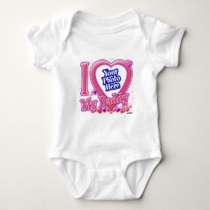 I Liebe Mein Daddy rosa/lila - Foto Baby Strampler