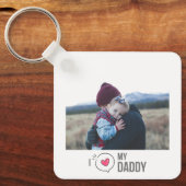 I LIEBE MEIN DADDY SCHLÜSSELANHÄNGER 2 FOTO CUSTOM (Vorderseite)