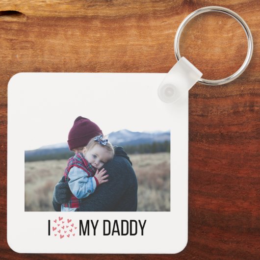 I LIEBE MEIN DADDY SCHLÜSSELANHÄNGER 2 FOTO CUSTOM (Rückseite)