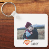 I LIEBE MEIN DADDY SCHLÜSSELANHÄNGER 2 FOTO CUSTOM (Vorderseite)