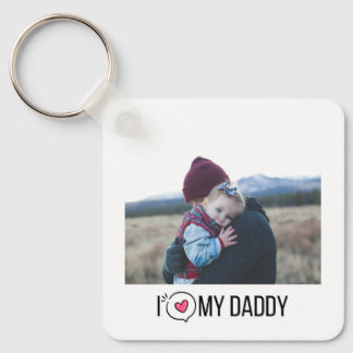 I LIEBE MEIN DADDY SCHLÜSSELANHÄNGER 2 FOTO CUSTOM