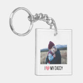 I LIEBE MEIN DADDY SCHLÜSSELANHÄNGER 2 FOTO CUSTOM (Vorderseite links)