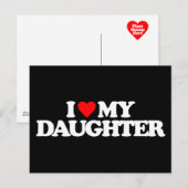I LIEBE MEIN DAUGHTER POSTKARTE (Vorne/Hinten)