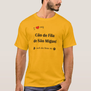 I Liebe mein De-Sao Miguel (weiblicher Hund) Cao T-Shirt