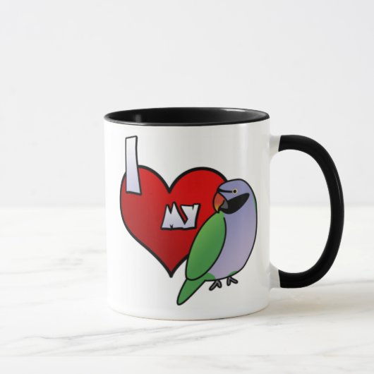 I Liebe mein Derbyan Parakeet Tasse (Rechts)