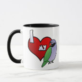 I Liebe mein Derbyan Parakeet Tasse (Links)