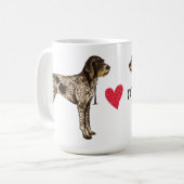 I Liebe mein deutscher Drahthaar-Zeiger Kaffeetasse (Vorderseite Links)
