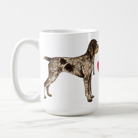 I Liebe mein deutscher Drahthaar-Zeiger Kaffeetasse (Links)