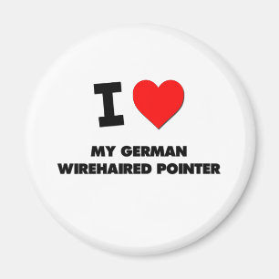 I Liebe mein deutscher Drahthaar-Zeiger Magnet