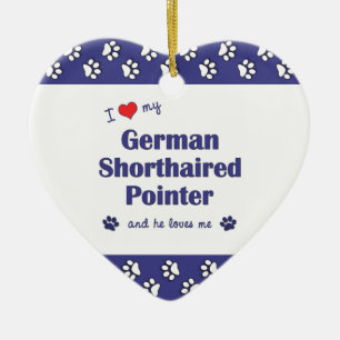 I Liebe mein deutscher kurzhaariger Zeiger Keramik Ornament