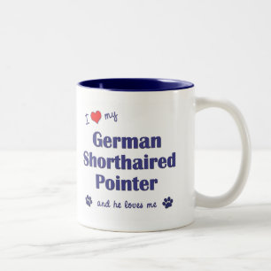 I Liebe mein deutscher kurzhaariger Zeiger Zweifarbige Tasse