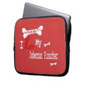 I Liebe mein DobermannPinscher Laptopschutzhülle (Vorderseite Links)