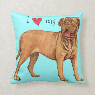 I Liebe mein Dogue de Bordeaux Kissen