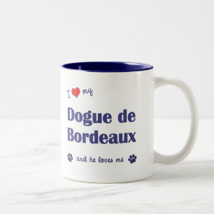 I Liebe mein Dogue de Bordeaux (männlicher Hund) Zweifarbige Tasse