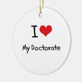 I Liebe mein Doktorat Keramikornament (Links)