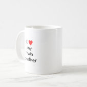 I Liebe mein Doppelbruder Kaffeetasse (Vorderseite Links)