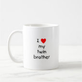 I Liebe mein Doppelbruder Kaffeetasse (Links)