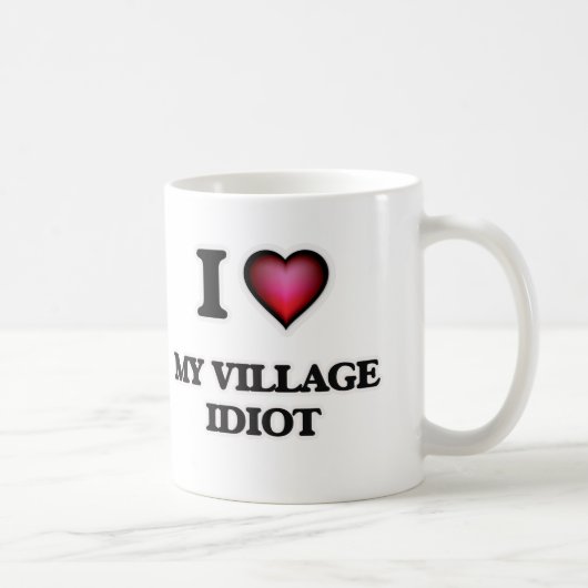 I Liebe mein Dorf-Idiot Kaffeetasse (Rechts)